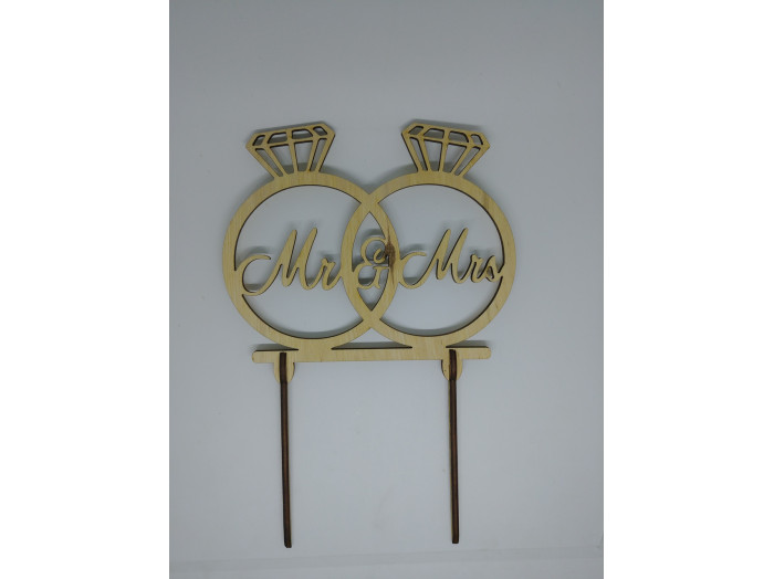 Топер Mr End Mrs. 23*16см. 5шт/уп.