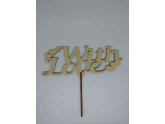 Топер With Love. 18*20см. 5шт/уп.