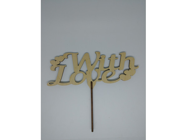 Топер With Love. 18*20см. 5шт/уп.