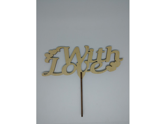 Топер With Love. 18*20см. 5шт/уп.