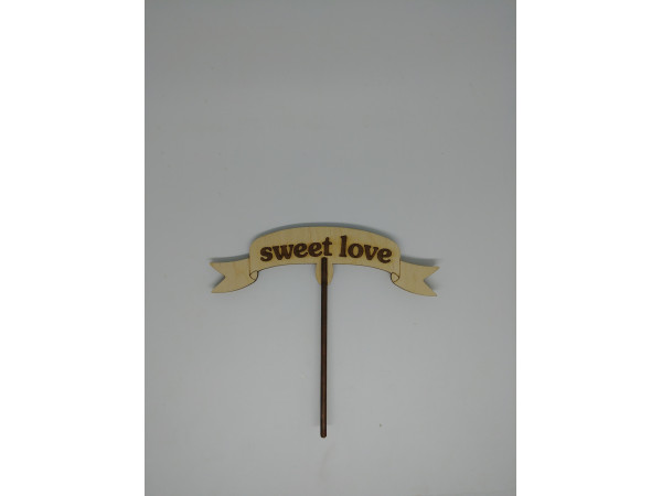 Топер Sweet love. 15*14см. 5шт/уп.