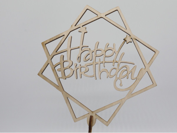 Топер Happy Birthday. 26*16см. 5шт/уп.