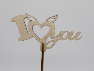 Топер I Love You. 15,5 х 13 см. 5шт/уп.