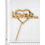 Топер Love is.... 17 х 14 см. 5шт/уп.