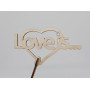 Топер Love is.... 17 х 14 см. 5шт/уп.